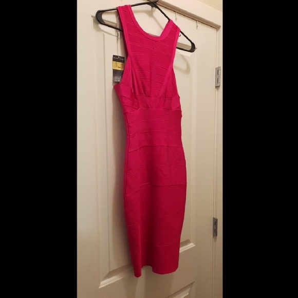 NYE Fuchsia Pink Bandage Dress - Picture 4 of 4